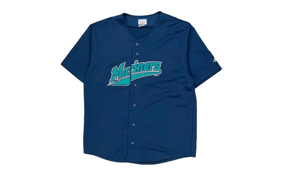 Mariners Logo Athletics Mlb Jersey - Large Blue Polyester