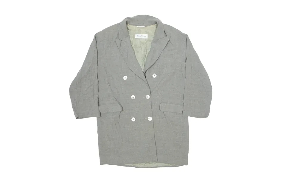 Max Mara Pea Jacket Grey Wool Womens Uk 14