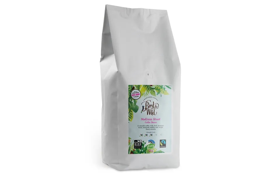 Medium Roast, Fairtrade, Organic, Bird Friendly Coffee Beans Blend - 1kg