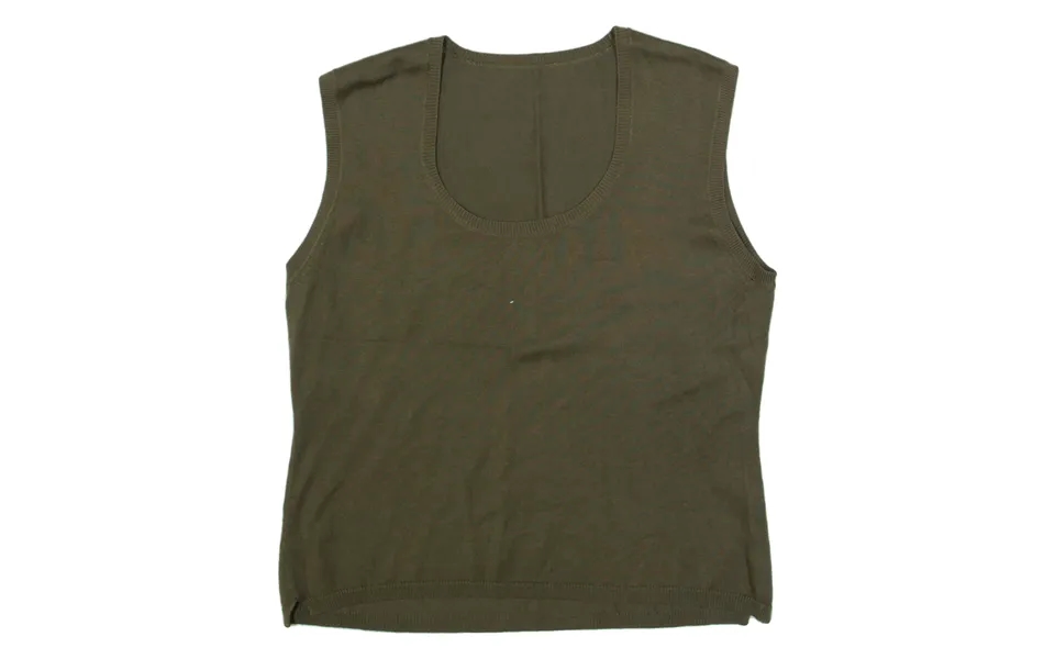 Mens Vest Green Tight Knit Sleeveless M