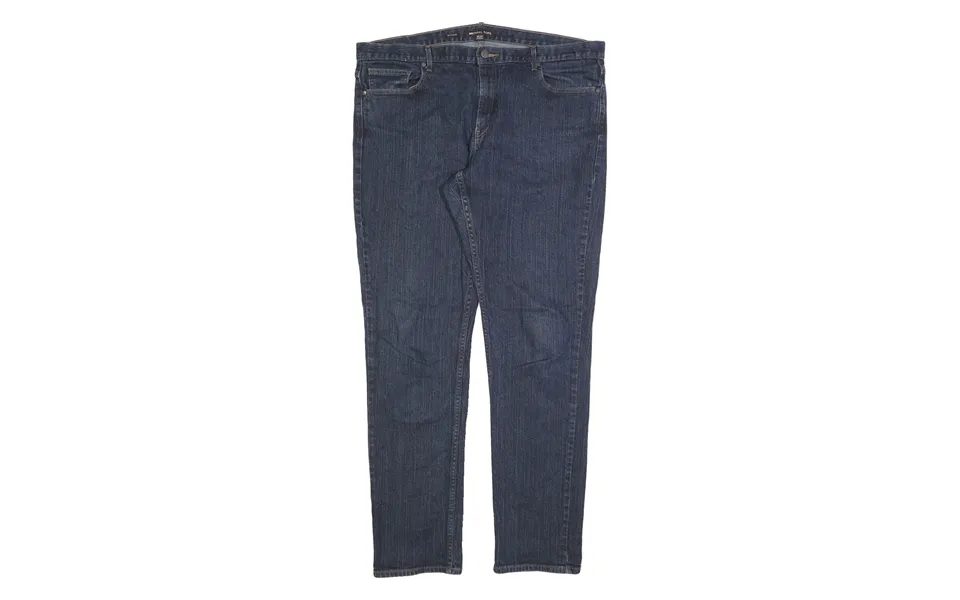 Michael Kors Mens Slim Blue Denim Jeans W38 L34 Stylish Cotton Blend Zip Closure