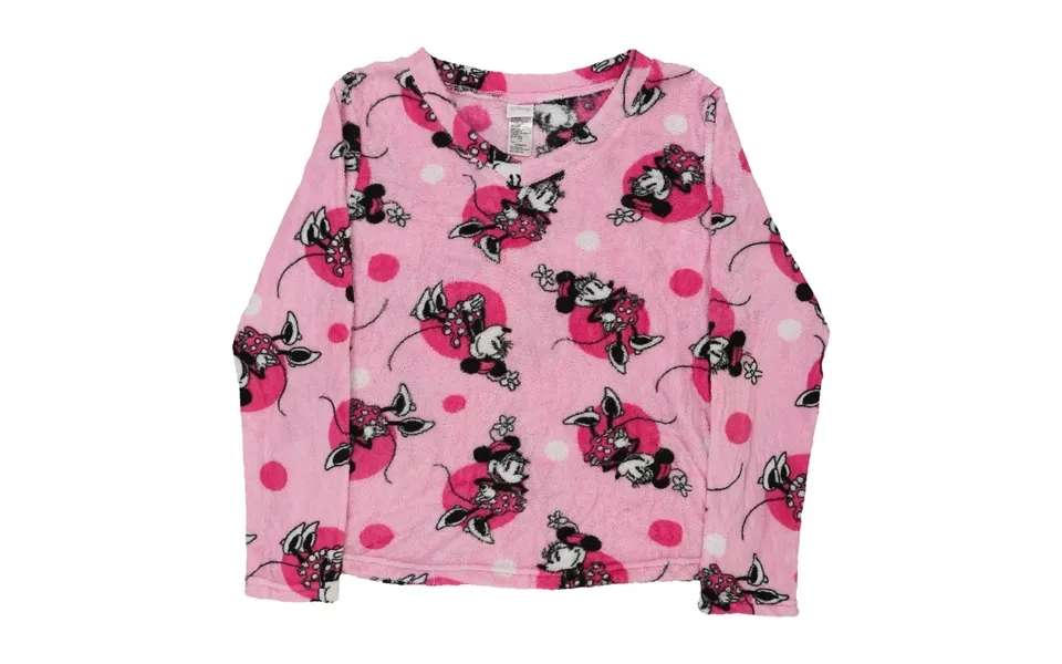 Minnie Mouse Pyjama Top Disney Cartoon Fleece - Small Pink Polyester