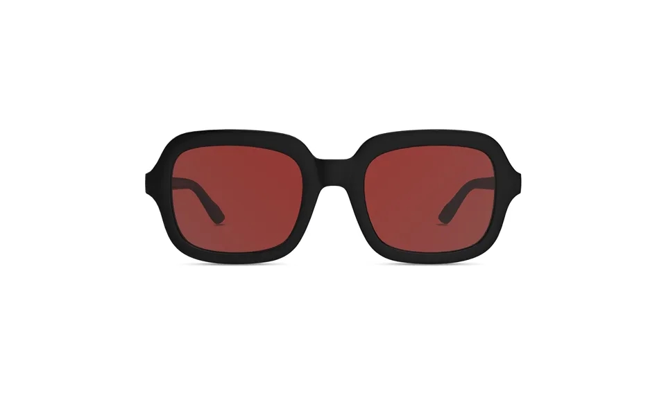Montenegro Squares Sunglasses In Black With Red Lens