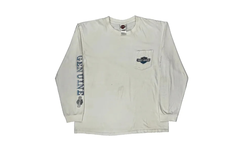 Myrtle Beach South Carolina Harley Davidson Graphic Long Sleeve T-shirt - Xl White Cotton