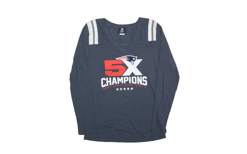 Nfl New England Patriots Usa T-shirt Blue Long Sleeve Womens L
