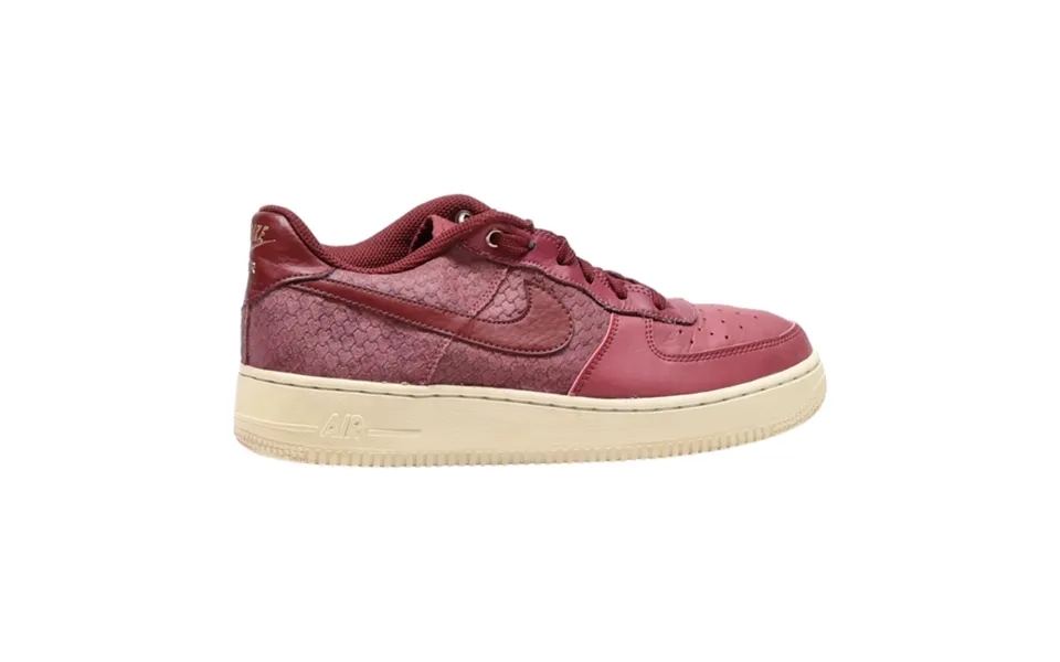 Nike Air Force 1 Platform Trainers Maroon Leather Boys Uk 6