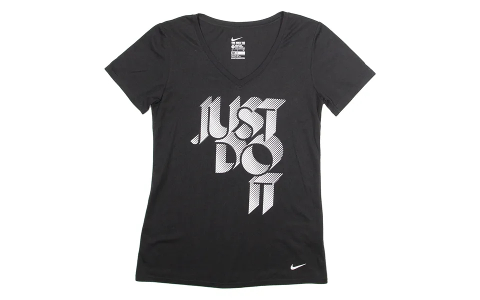 Nike Dri-fit Womens T-shirt Black V-neck S