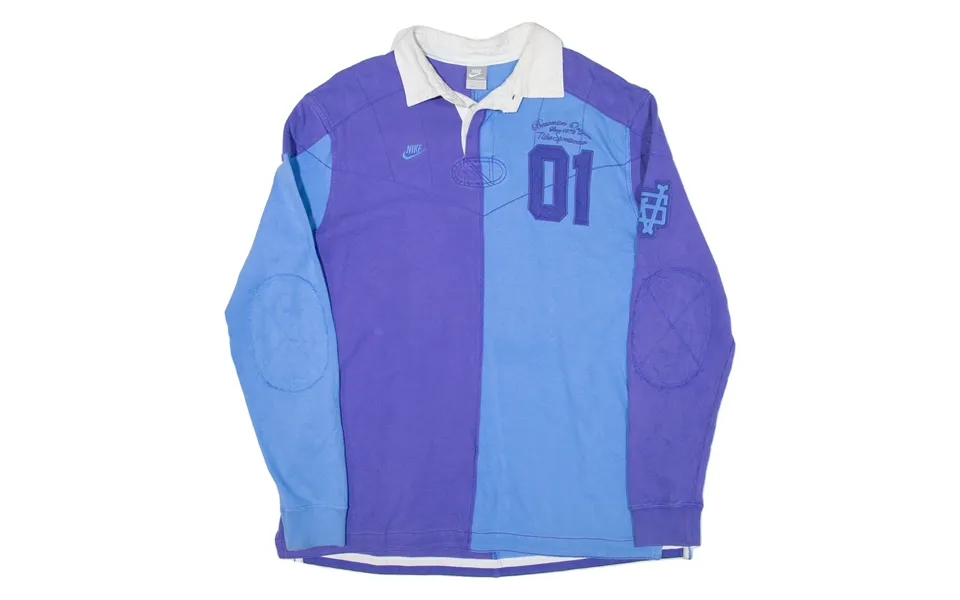 Nike Mens Polo Shirt Purple Long Sleeve Xl