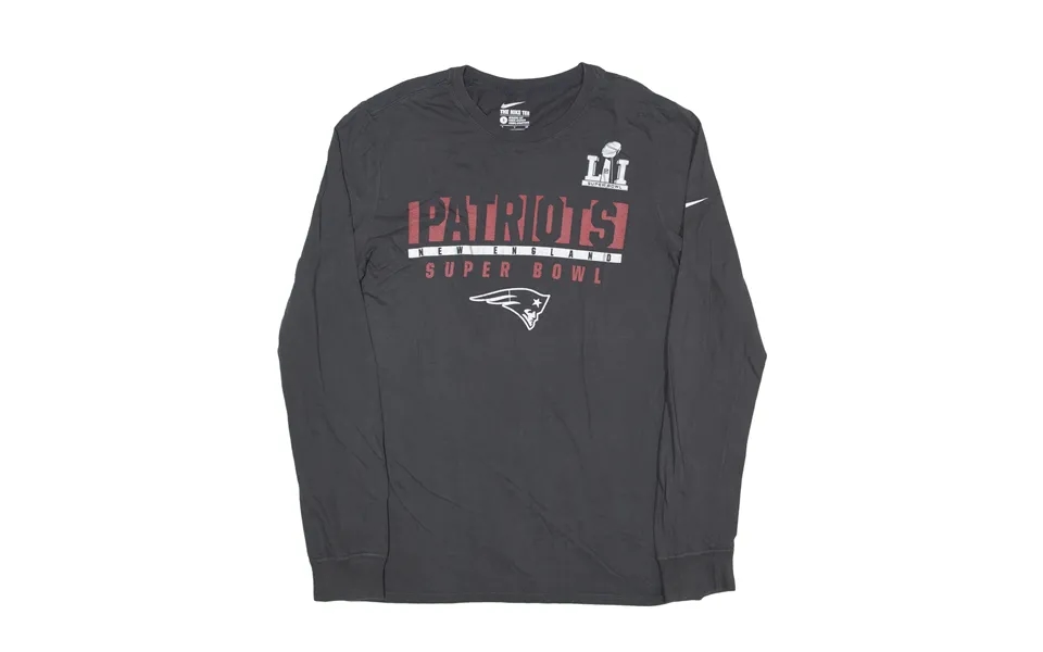 Nike New England Patriots Usa T-shirt Grey Long Sleeve Mens S