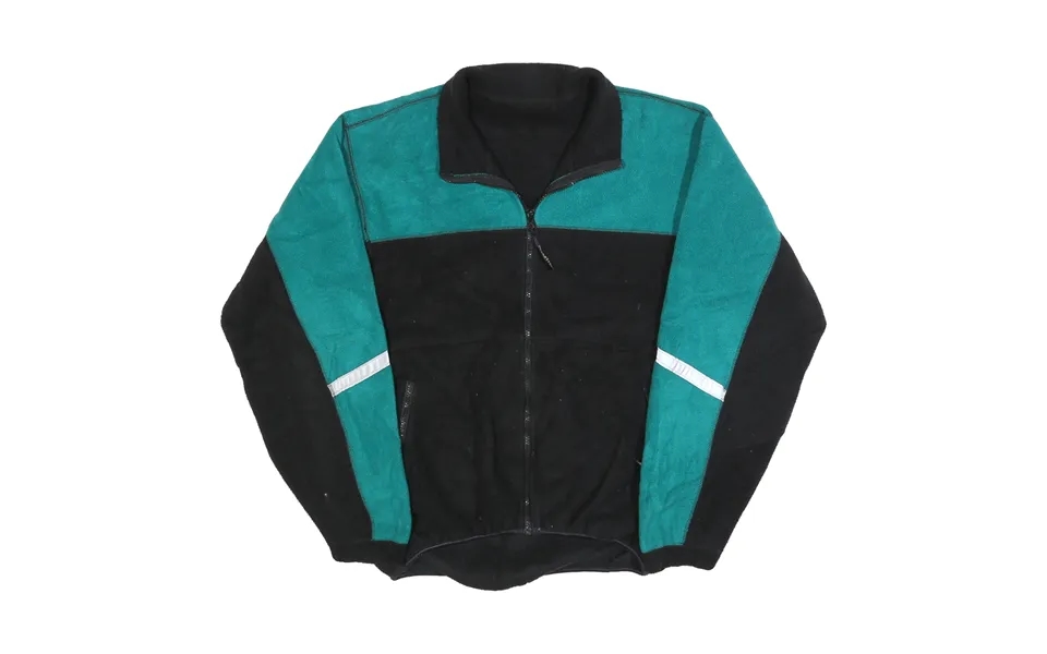 Novara Mens Black & Green Patterned Full Zip Fleece Jumper M Outdoor Cycling