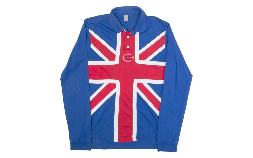 Nucleo United Kingdom Boys Polo Shirt Blue Long Sleeve 2xl