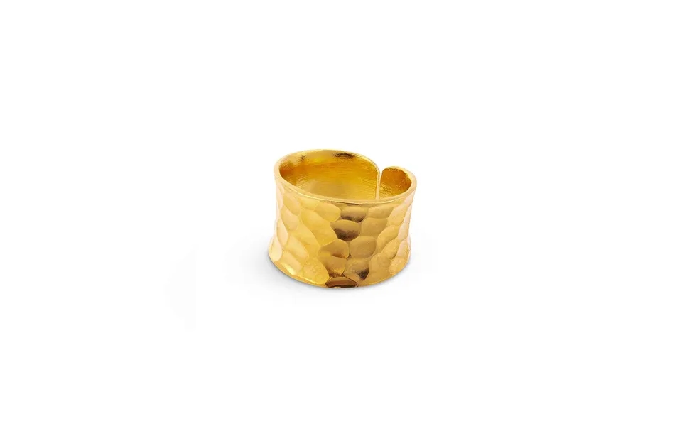 Nudo Gold Short Hammered Ring Adjustable