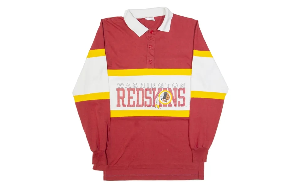 Nutmeg Mills Washington Redskins Mens Polo Shirt Maroon Long Sleeve M