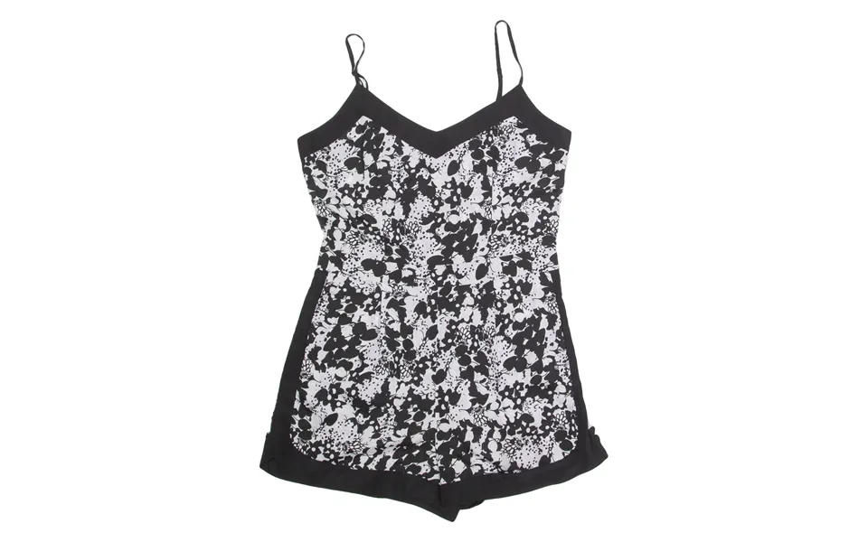 Oasis Womens Playsuit Black Floral Wide-leg Uk 10