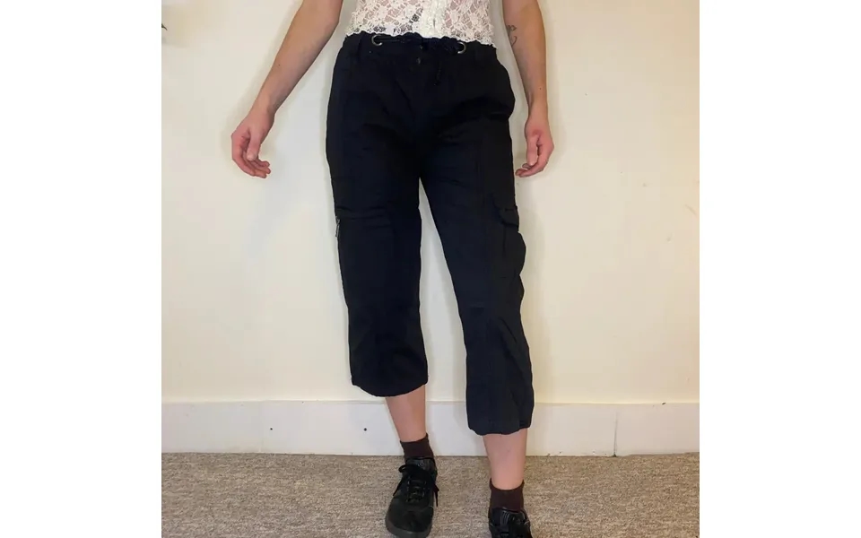 Old Story Cargo Shorts - 28w Uk 8 Black Cotton