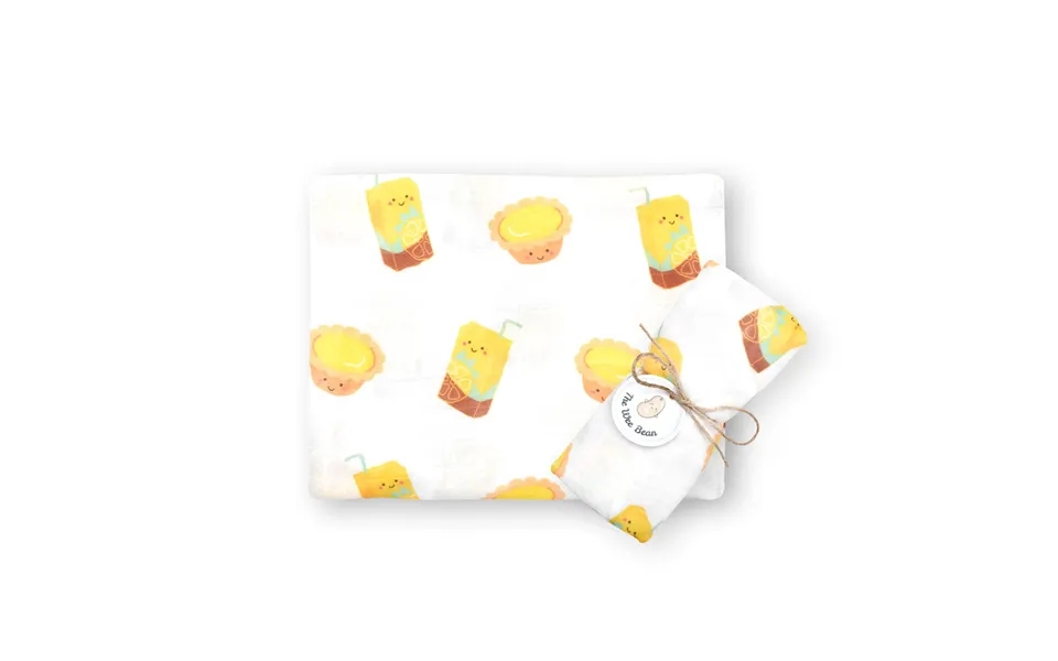 Organic Bamboo Blend Swaddle - Bunny Candy Design Lemon Tea Egg Tart