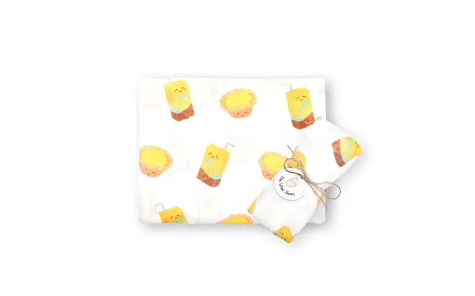 Organic Bamboo Blend Swaddle - Lemon Tea Egg Tart Design Takoyaki