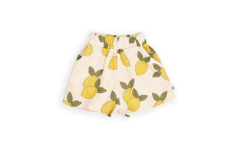Organic Cotton Kid's Shorts - Lemon Size 10-12 Years