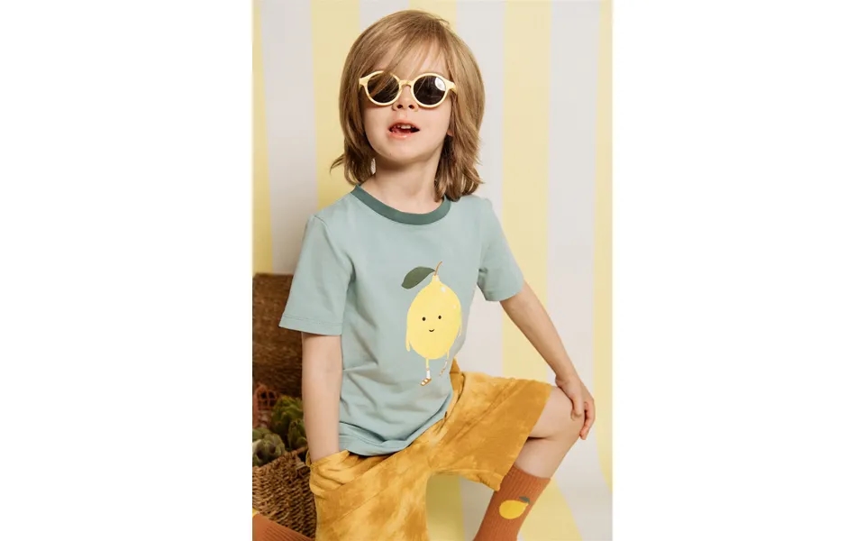 Organic Cotton Kid's T-shirt With Lemon Size 4-6 Years