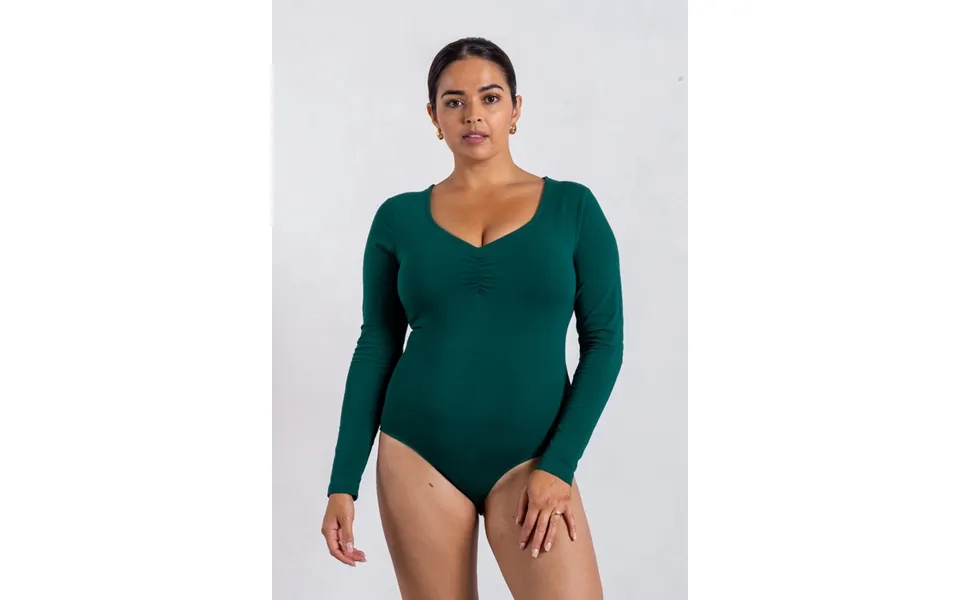 Organic Cotton Sweetheart Bodysuit - Evergreen Size