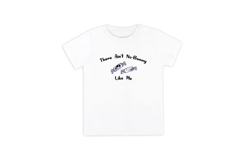 Organic Cotton Toddler Kids T-shirt - White Bunny Candy Size 3-4y