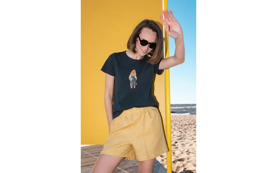 Organic Cotton Women's T-shirt - Dog Print Size S