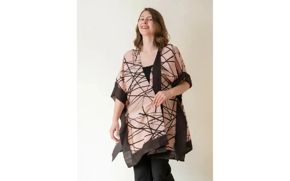 Organic Silk Kimono- Lattice