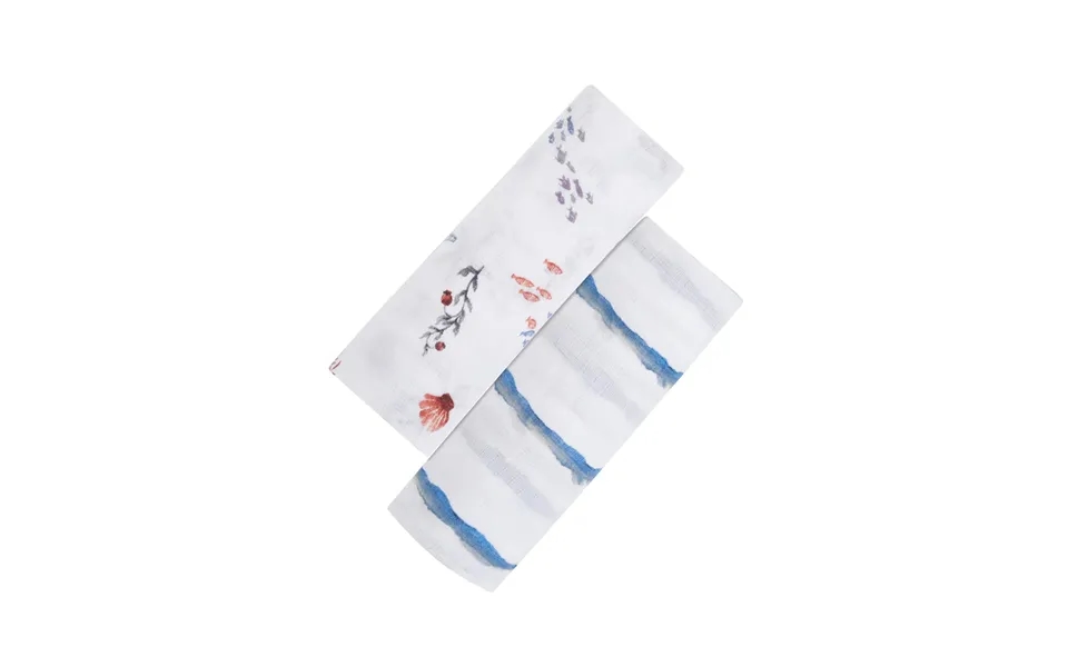 Organic Swaddle Set - Life's A Beach Under The Sea & Blue Octopus Stripe