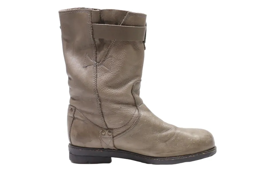 Palladium High Boots Grey Leather Womens Uk 4