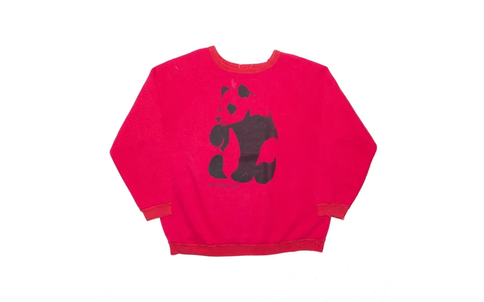 Panda Bear Red 90s Usa Sweatshirt Mens L