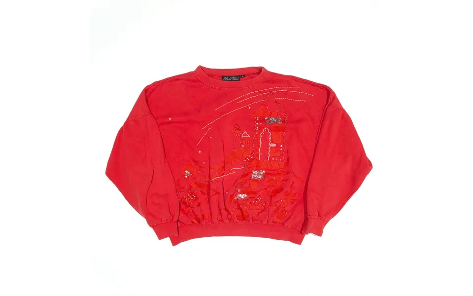 Paola Vanni Christmas Sweatshirt Red Womens L