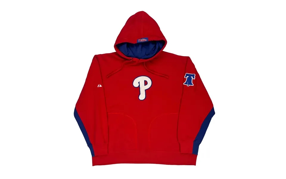 Philadelphia Phillies Majestic Mlb Hoodie - 2xl Red Cotton Blend
