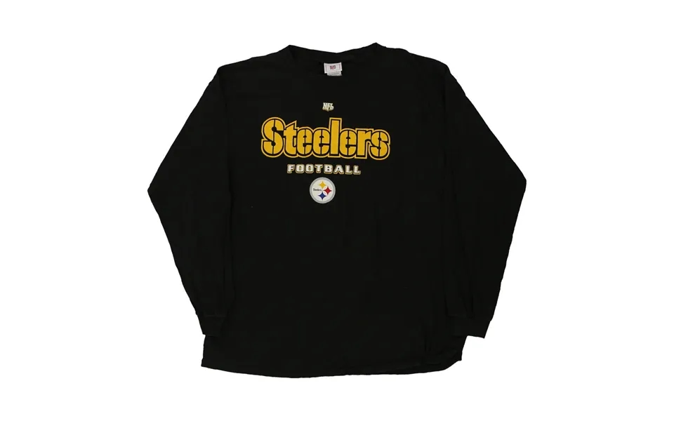 Pittsburgh Steelers Nfl Long Sleeve T-shirt - Xl Black Cotton Size X-large