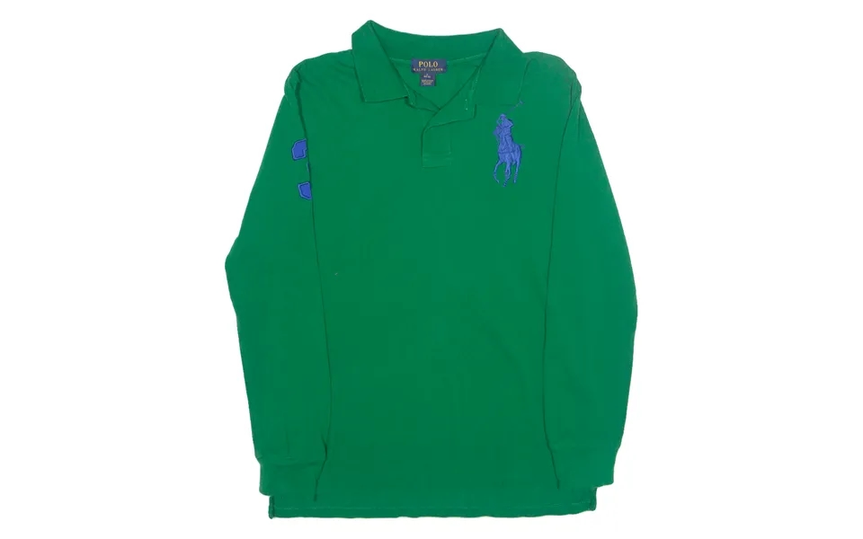 Polo Ralph Lauren Boys Polo Shirt Green Long Sleeve L