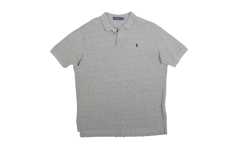 Polo Ralph Lauren Mens Grey Short Sleeve Plain Xl Cotton Blend Polo Shirt