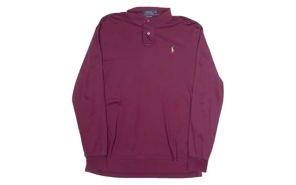 Polo Ralph Lauren Mens Polo Shirt Maroon Long Sleeve M