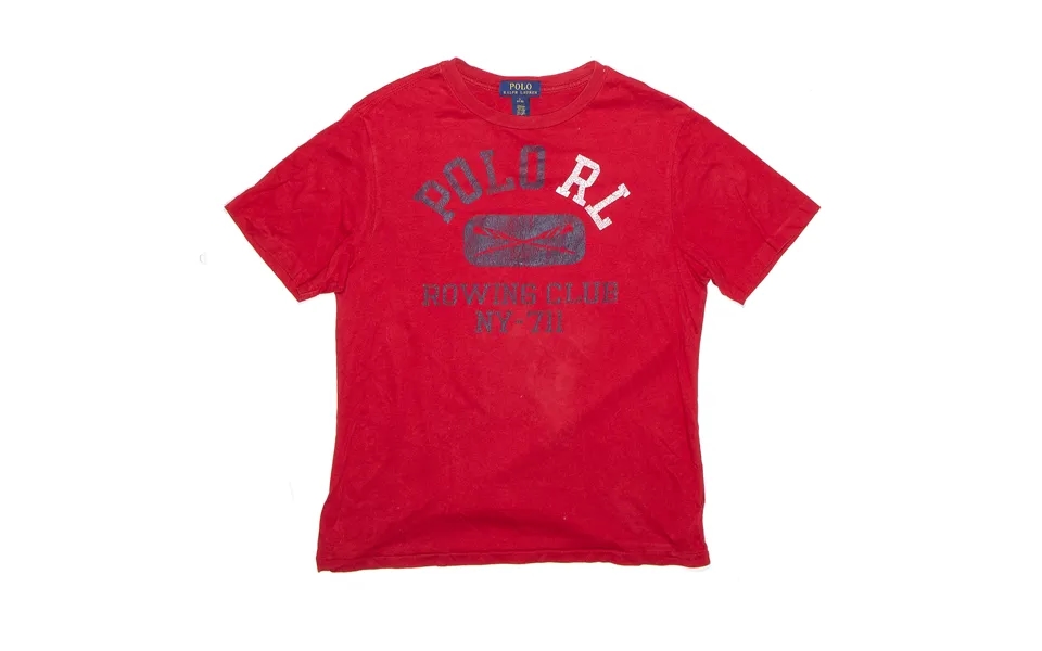 Polo Ralph Lauren Rowing Club New York Red Usa Short Sleeve T-shirt Boys L