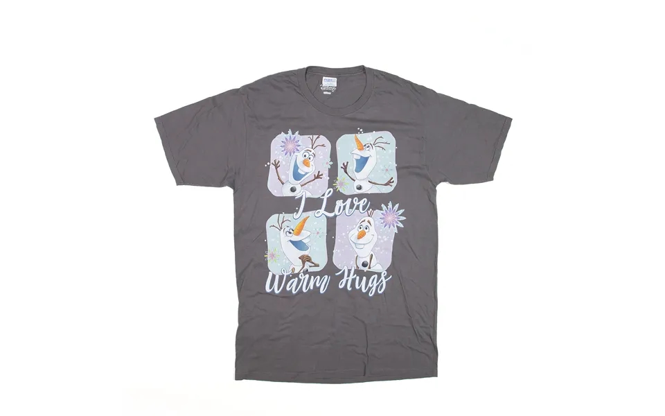 Port And Company Disney Olaf I Love Warm Hugs T-shirt Grey Short Sleeve Womens M