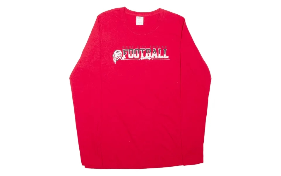 Port And Company Kent City Eagles Football Usa T-shirt Red Long Sleeve Mens M
