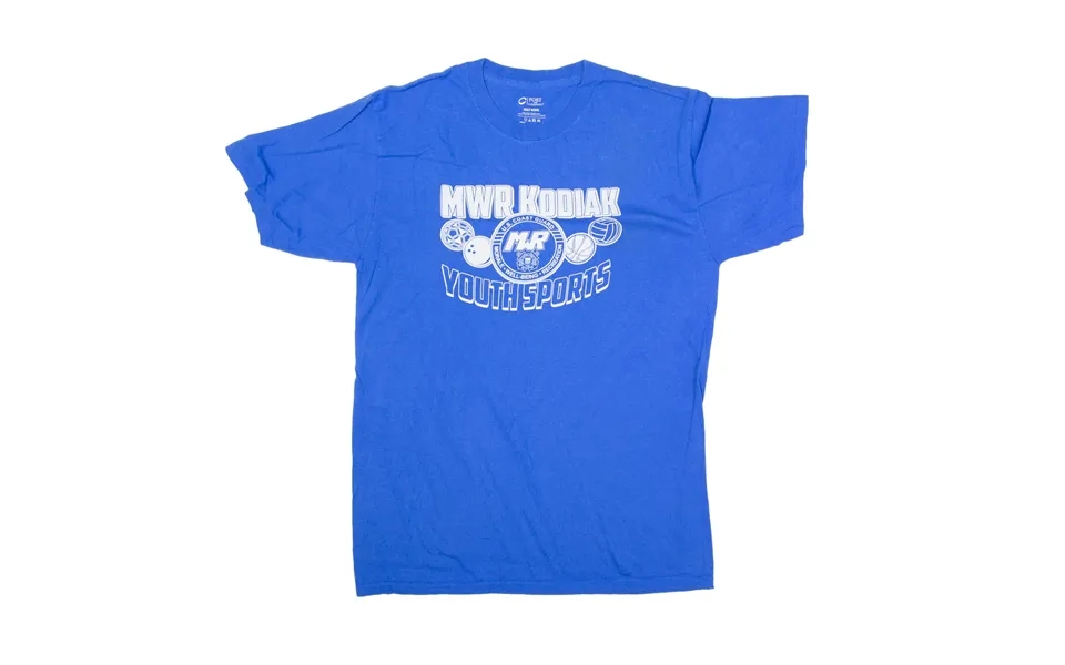 Port And Company Mwr Kodiak Youth Sports T-shirt Blue Short Sleeve Mens M