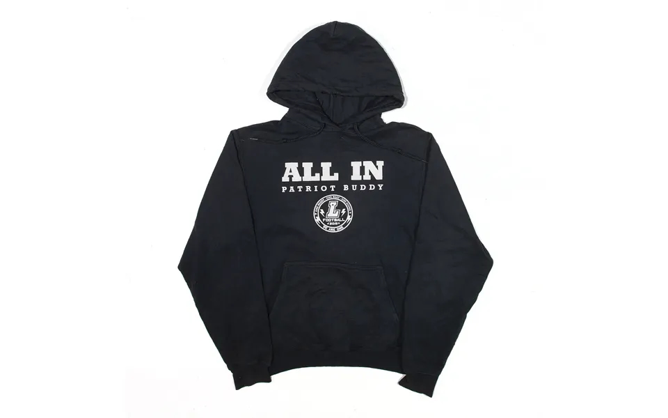 Port & Company All In Patriot Buddy Hoodie Black Pullover Usa Mens S