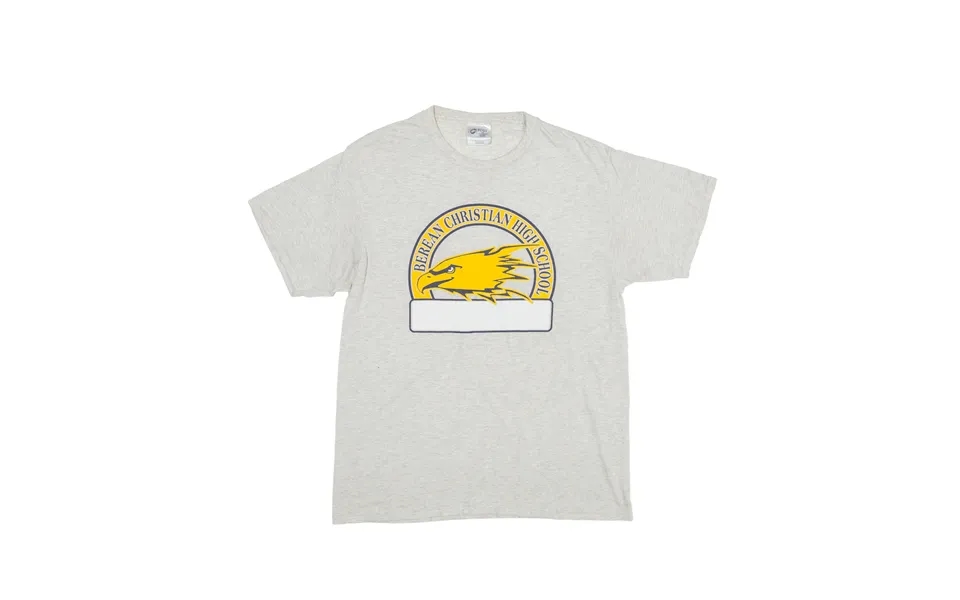 Port & Company Berean Christian High School T-shirt Grey Short Sleeve Mens M