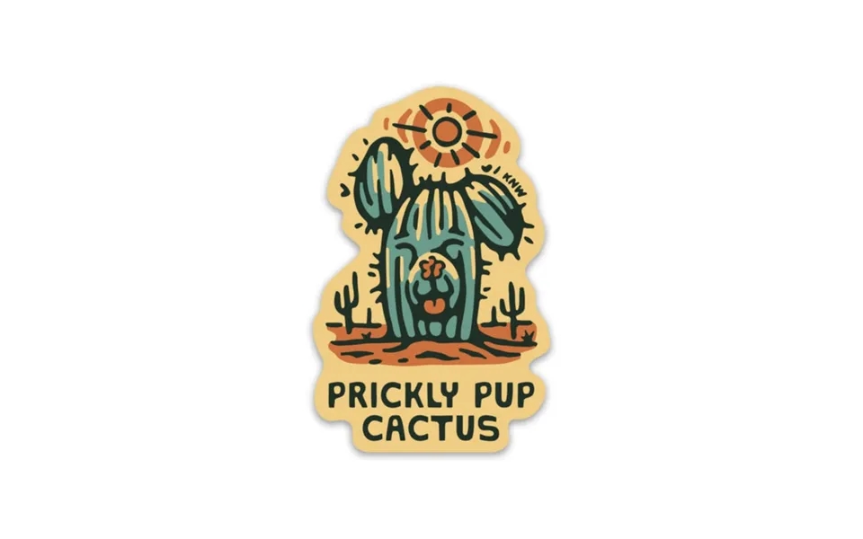 Prickly Pup Cactus Sticker