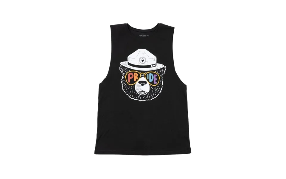 Pride Bear Unisex Muscle Tank Coal Size Xl