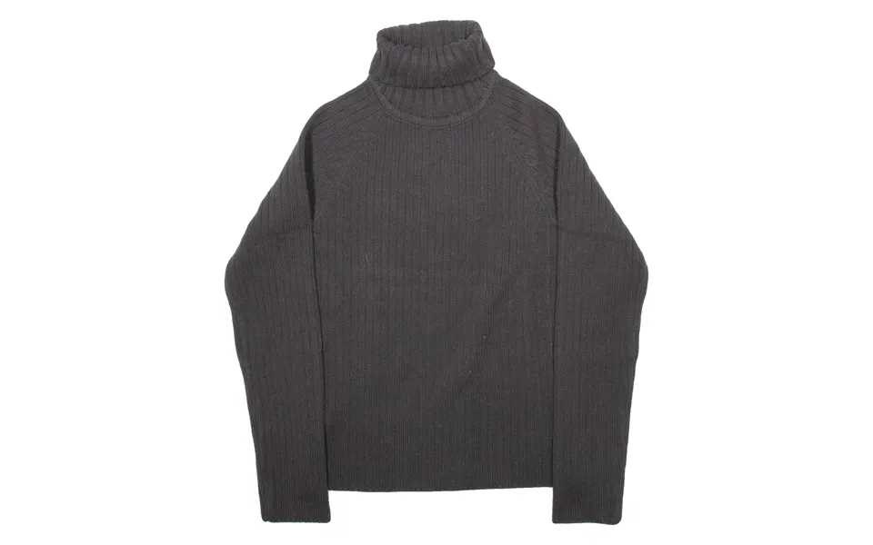 Quiksilver Womens Jumper Brown Roll Neck Chunky Knit Wool S