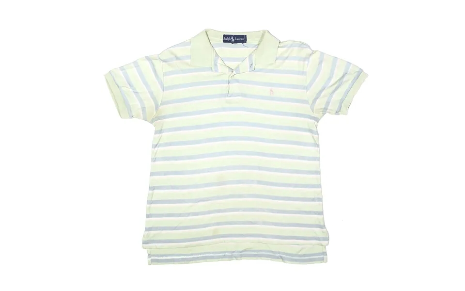 Ralph Lauren Polo Shirt Green Striped Short Sleeve Boys M