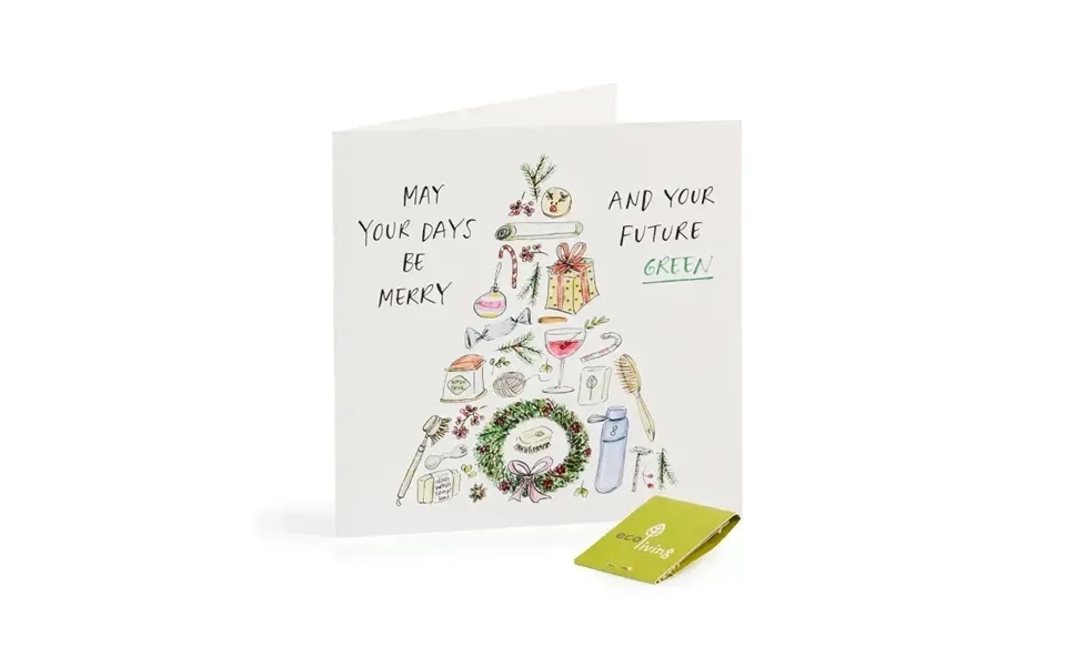 Recycled Christmas Cards - Zero Waste Fsc 100% Style Green Tree