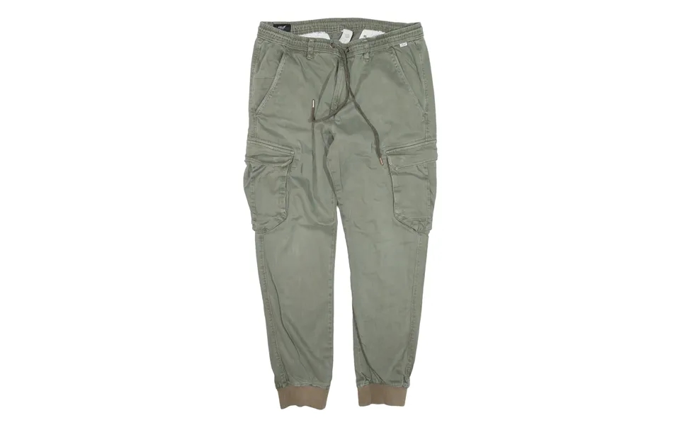 Reell Cargo Trousers Green Regular Tapered Womens W34 L28
