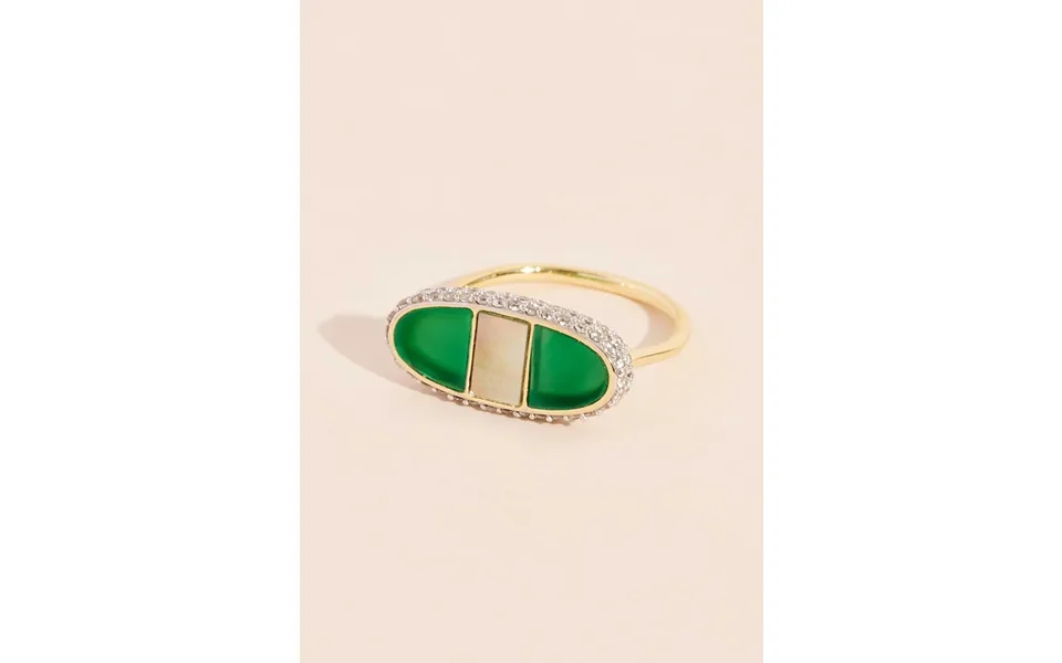 Ring Izy 1 Ring Green-pearl Color Green Pearl Size 54