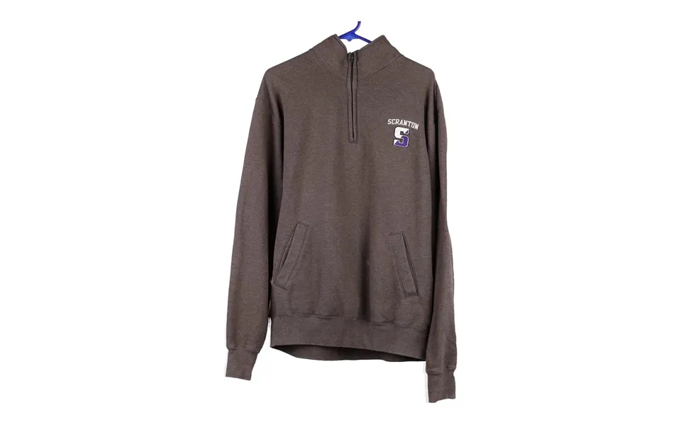 Scranton Champion College 1 4 Zip - Large Grey Cotton Blend
